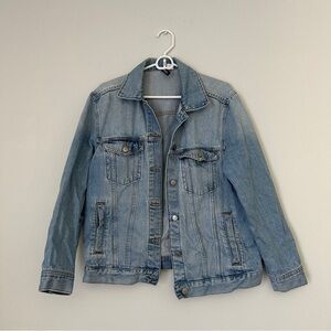 Washed Denim Button Up Jacket